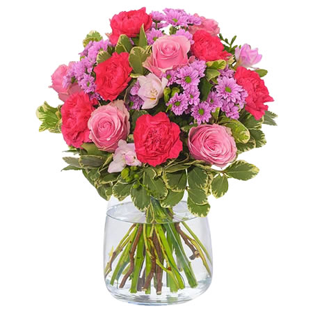 Bouquet Fleurs Réjouissance Rose